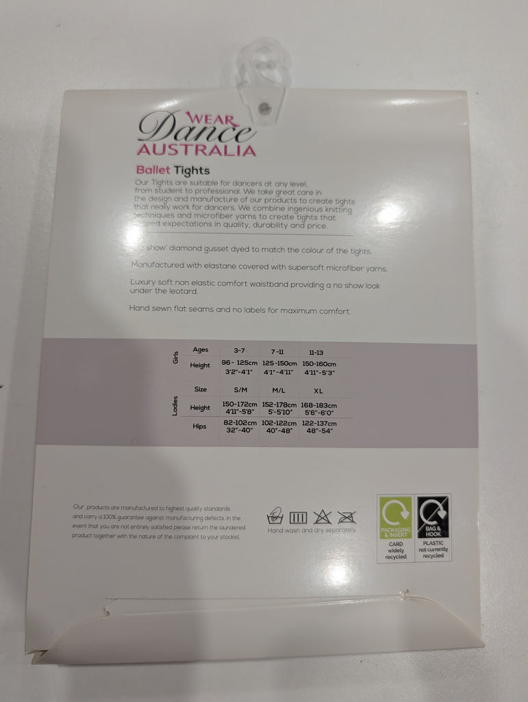 Dance wear Australia - full foot theatrical pink tights.