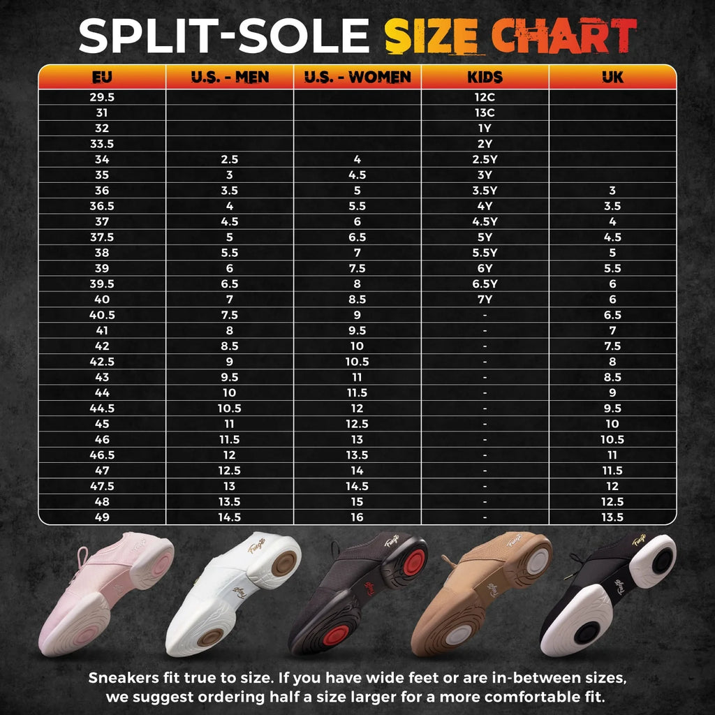 Fuego Dance sneakers | Split-sole limited edition- black