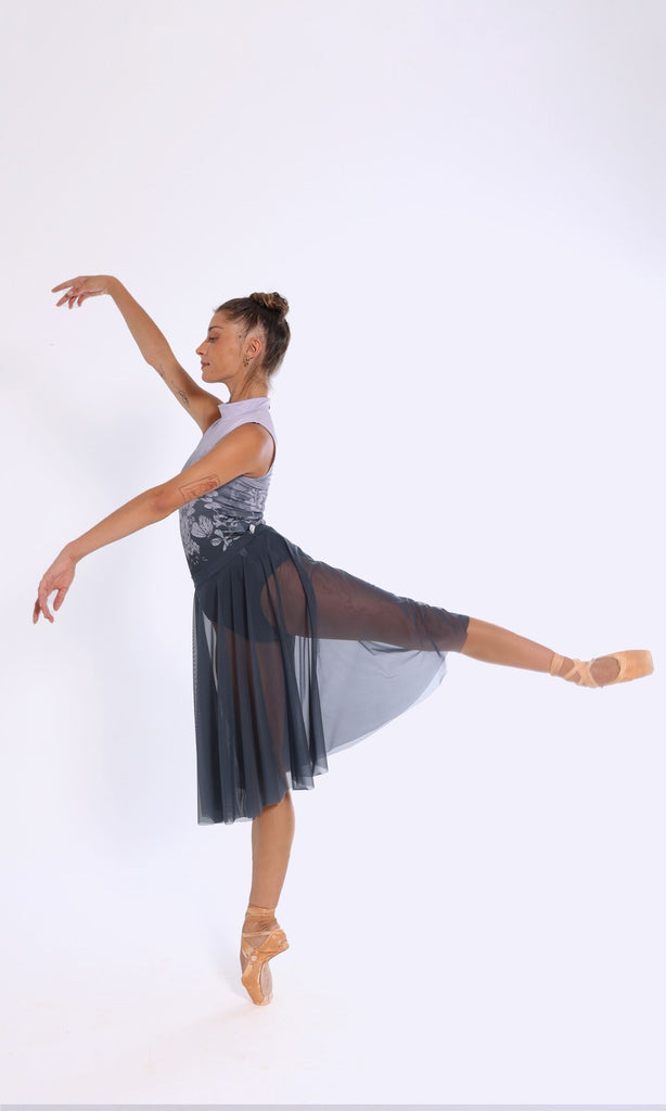 Calathea Titanium long ballet skirt