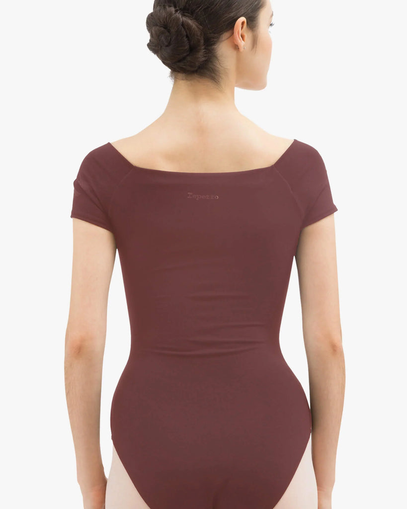 Repetto D0380 Short sleeved leotard-terracotta