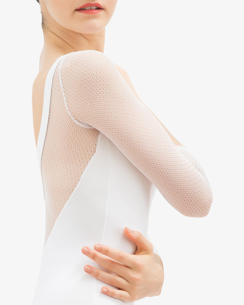 Repetto 3/4 sleeved leotard with lace D0678