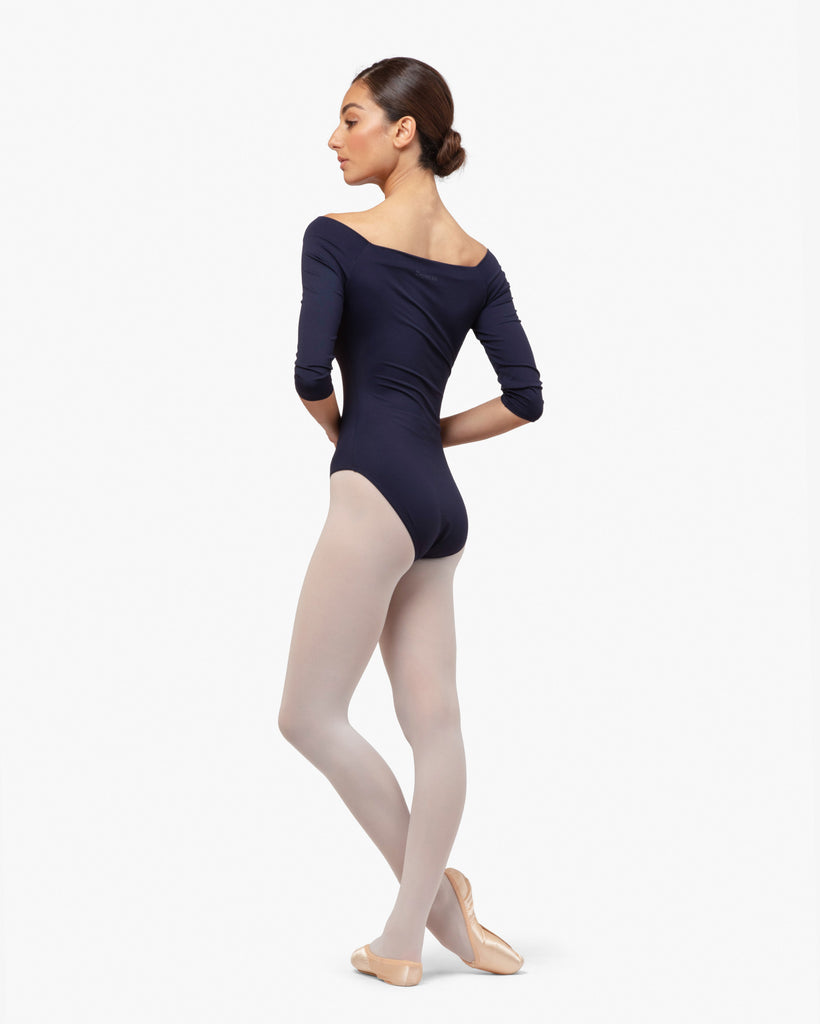 3/4 sleeve leotard- Bleu Nuit - new color