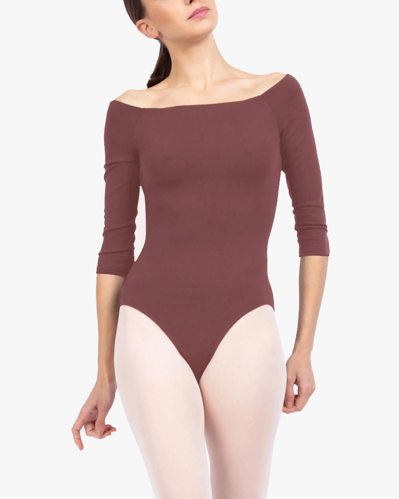 Repetto D0731 3/4 sleeve leotard- Terracotta- new