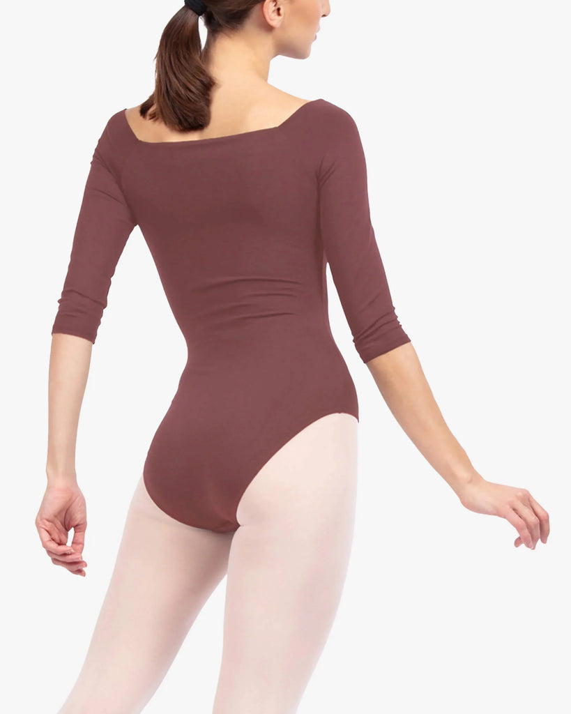 Repetto D0731 3/4 sleeve leotard- Terracotta- new