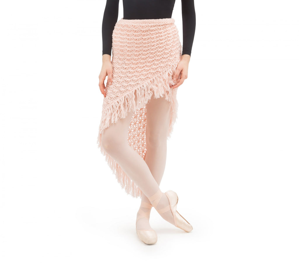 Fringed triangle shawl
