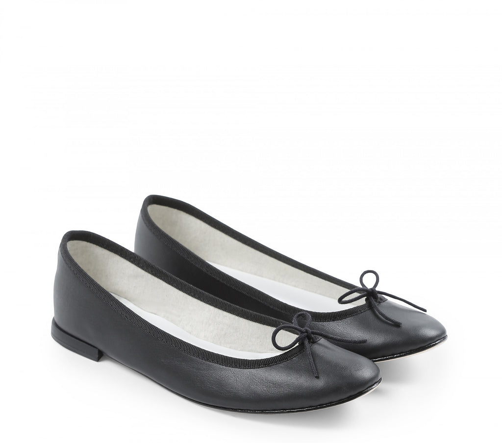 Black Nappa Calfskin - Repetto Cinderella Ballerinas