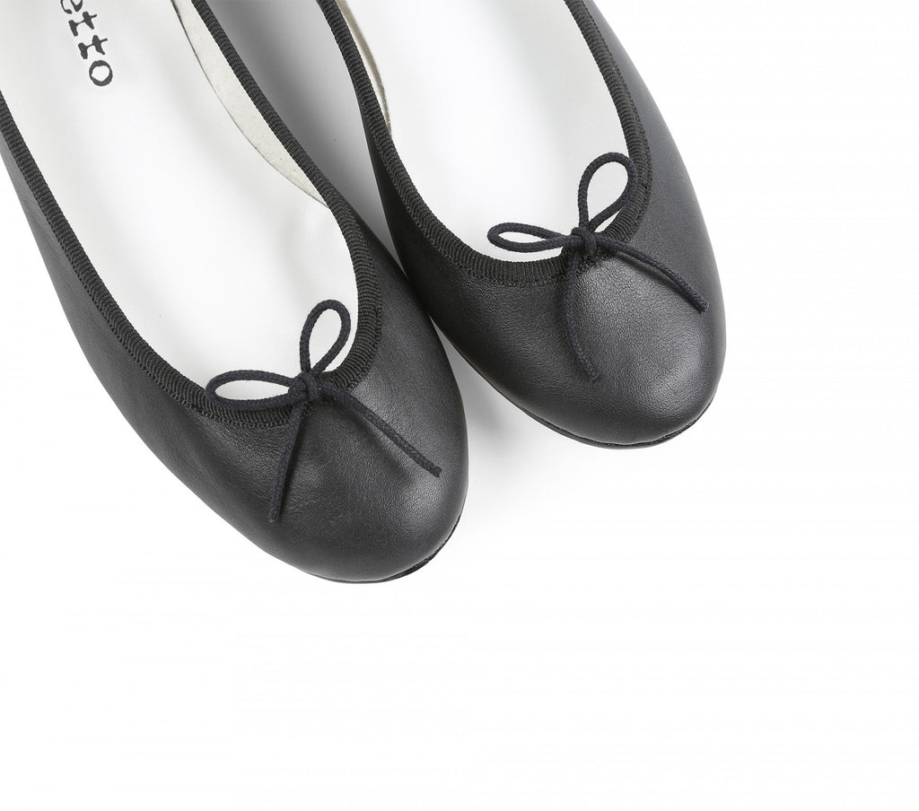 Black Nappa Calfskin - Repetto Cinderella Ballerinas