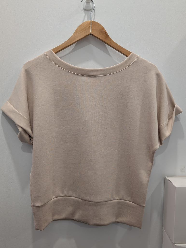 TOP SCUBA T shirt - BEIGE