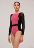 DA4042MP RIVER, Long sleeve leotard art deco