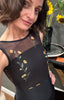Calathea Black Wildflower leotard
