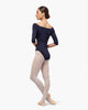 3/4 sleeve leotard-  Bleu Nuit - new color