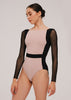 DA4042MP RIVER, Long sleeve leotard tea rose