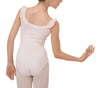 Leotard with elasticaded straps