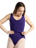 Studio Collection Pinch Front Tank Leotard - Girls SE1008c purple