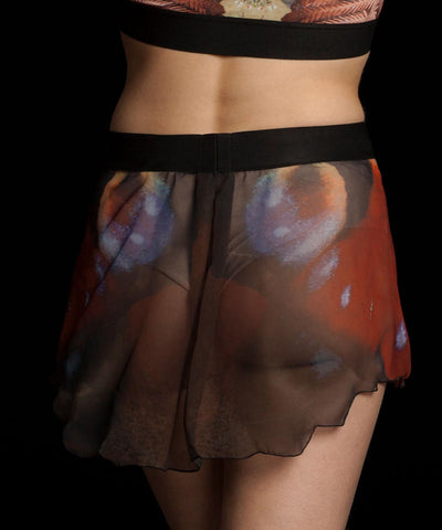 Reversible chiffon skirt