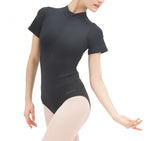 Officer collar leotard with lace in the back