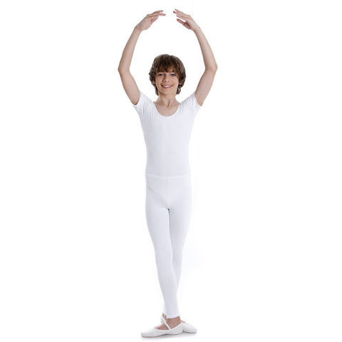 SHORT SLEEVE LEOTARDS W/ ROUND NECKLINE