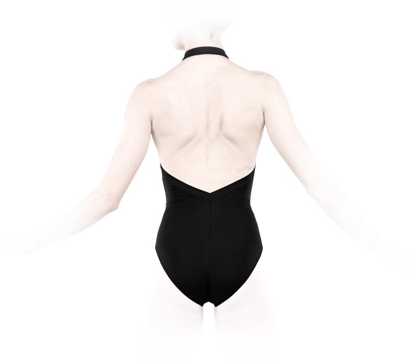 Leotard with high neckline