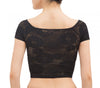 Rosette lace cropped top