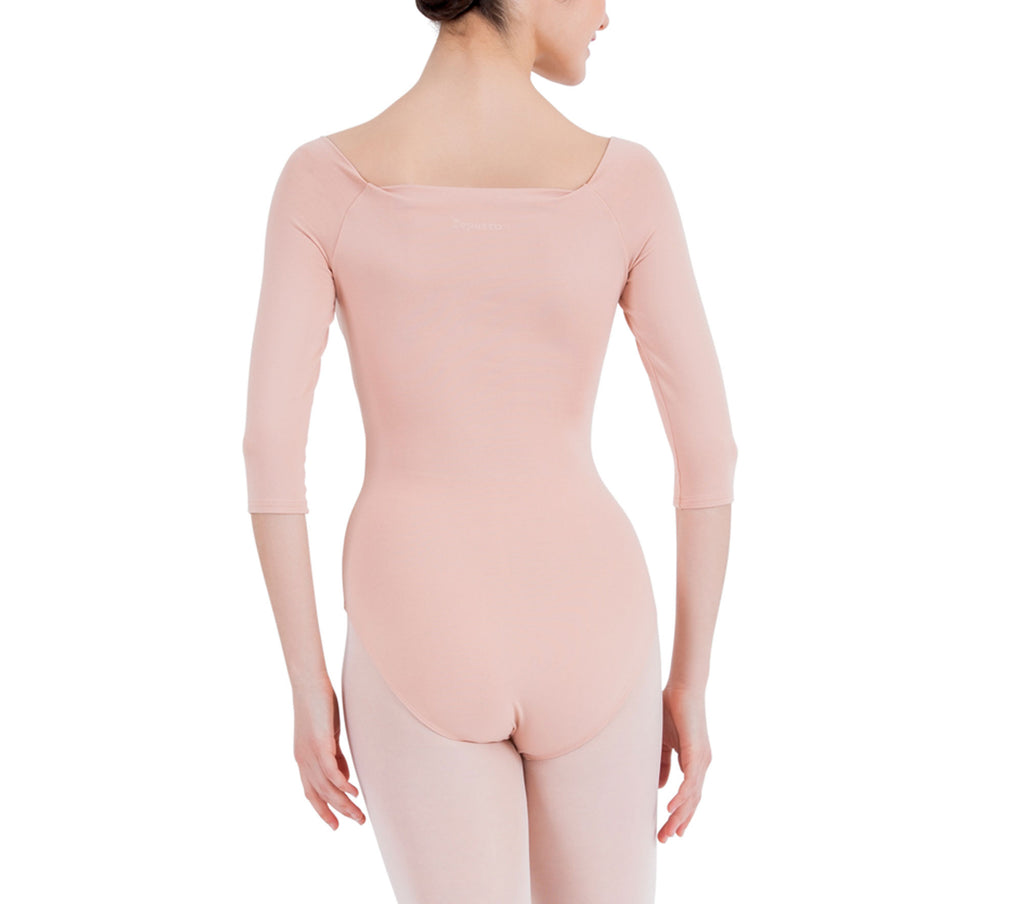 3/4 sleeve leotard-nude color- new shipment arrived – Ballet Emporium