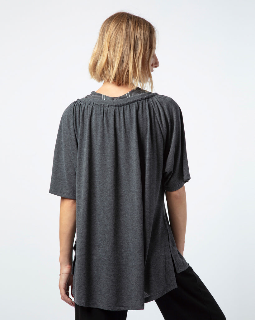 Oversized t-shirt with tightening neckline- new collection