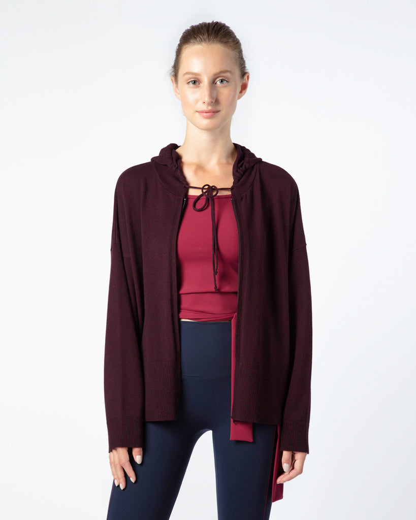 Zipped hooded cardigan- new arraival
