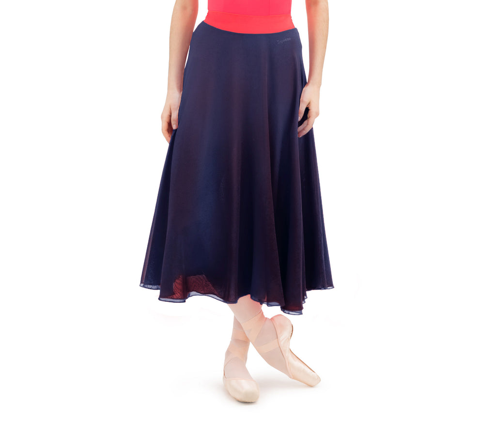 Reversible chiffon skirt